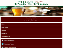 Tablet Screenshot of aftonpubandpizza.com